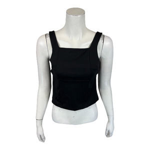 MIND BODY LOVE by Peace Love World Women's Tank Top Solid Black X-Small Size